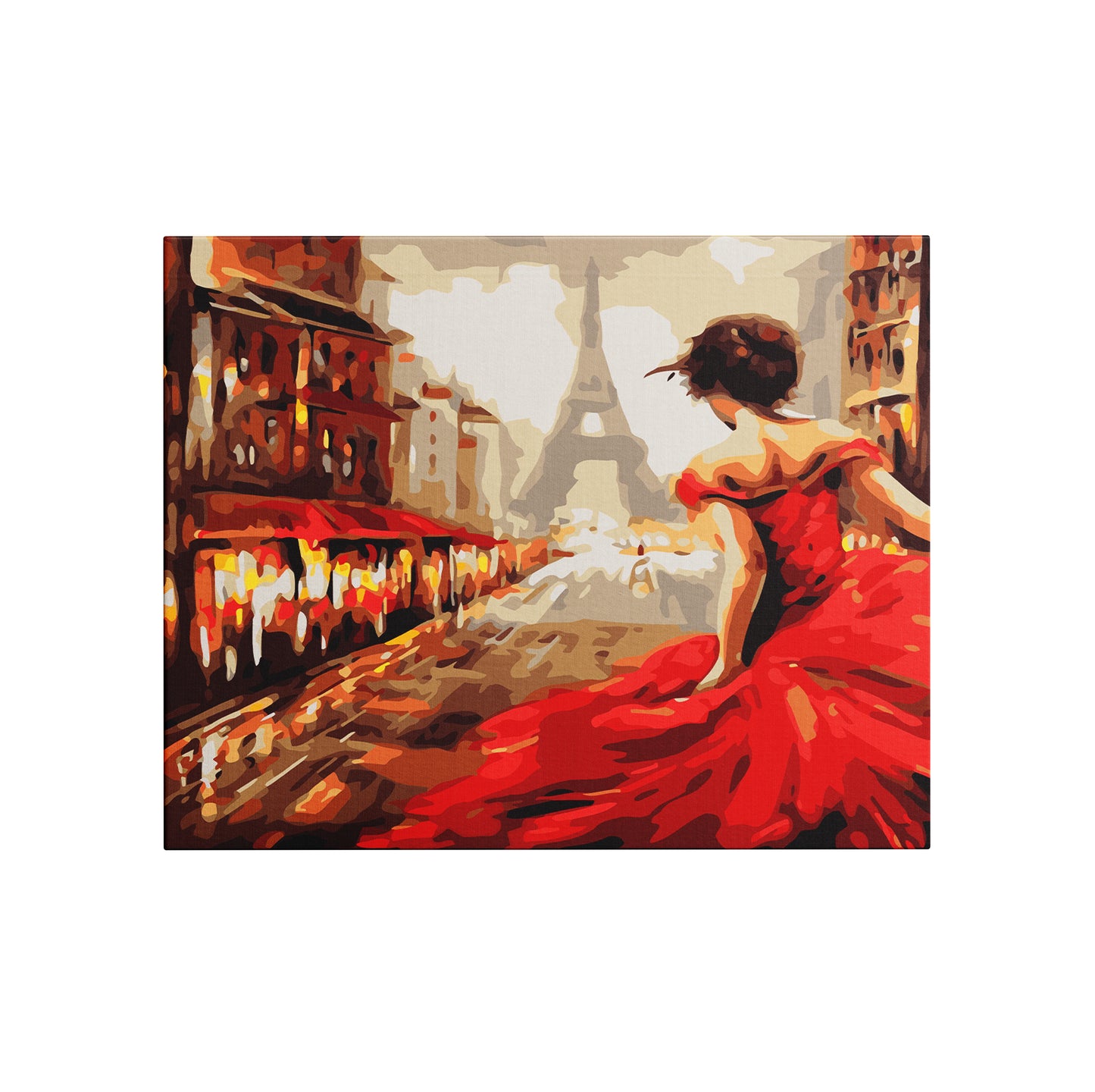Crimson Elegance in Paris - Paint By Numbers Kit (24 Colours)