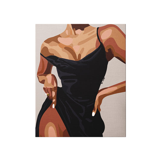 Silhouette in Black - Paint By Numbers Kit (24 Colours)