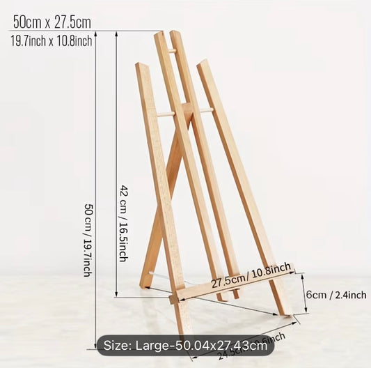 Wooden Tabletop Art Easel (50cm) – Perfect Stand for Paint by Numbers & Canvas Painting