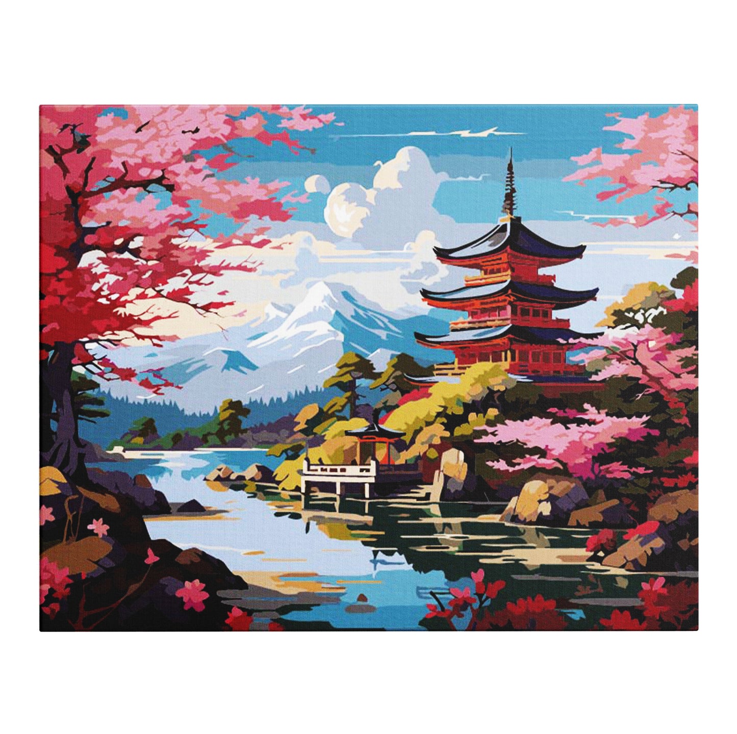 Sakura Temple - Paint By Numbers Kit (36 Colours)
