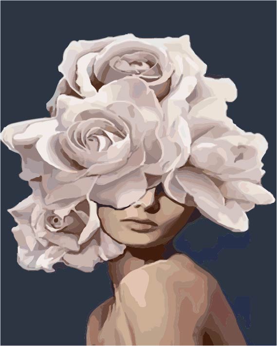 Crown of Petals - Paint By Numbers Kit (36 Colours)