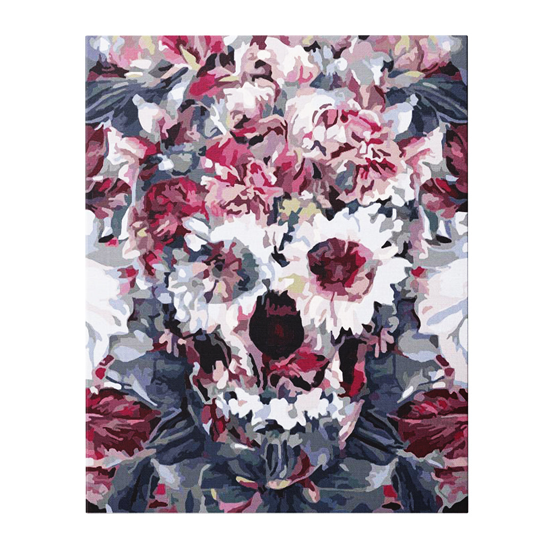 Skull in Bloom - Paint By Numbers Kit (36 Colours)